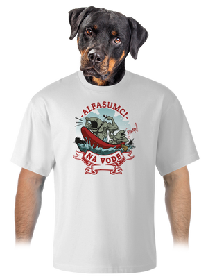 Alfasumci na vode unisex tričko oversized White