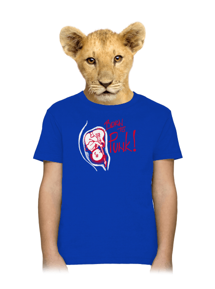 Born to punk detské tričko Royal Blue