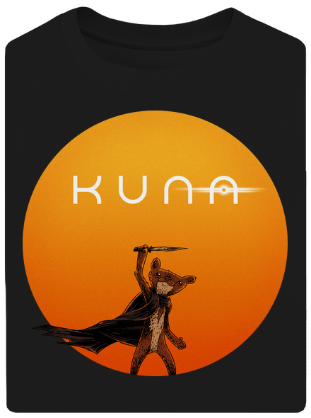 Kuna unisex tričko oversized Black