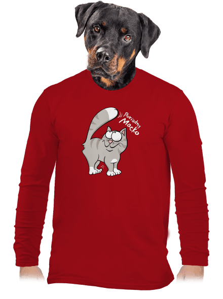 Macko a Micka pánske dlhý rukáv Red