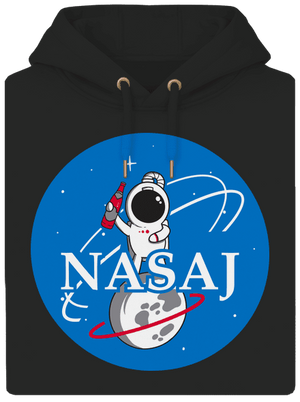 Nasaj unisex mikina premium Dark Black