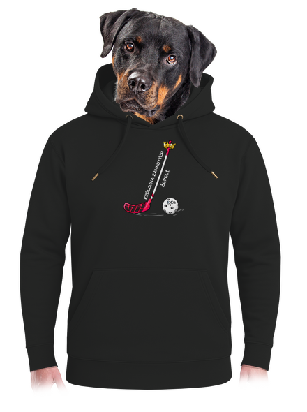 Kráľ zahnutých čepelí - florbal unisex mikina premium Dark Black