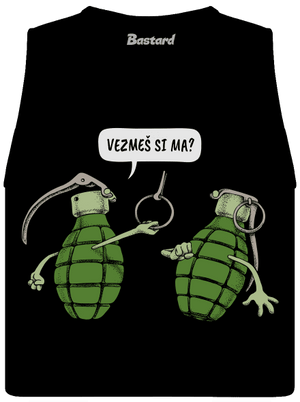 Granáty dámske tielko voľné Black