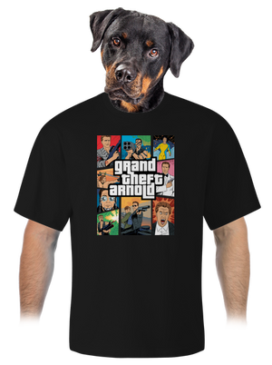Grand Theft Arnold unisex tričko oversized Black