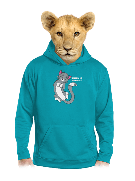 Chcem sa pomazliť detská mikina klokanka Hawaiian Blue