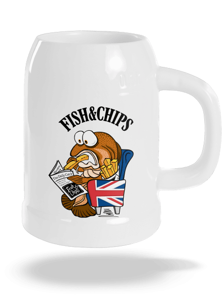 Fish and chips polliter White