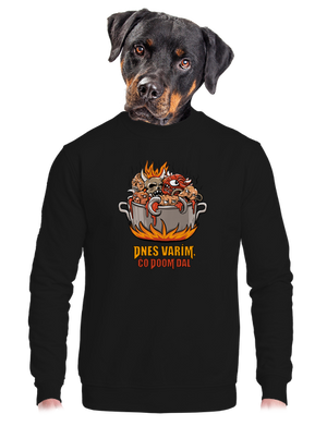 Čo Doom dal unisex mikina bez kapucne Black