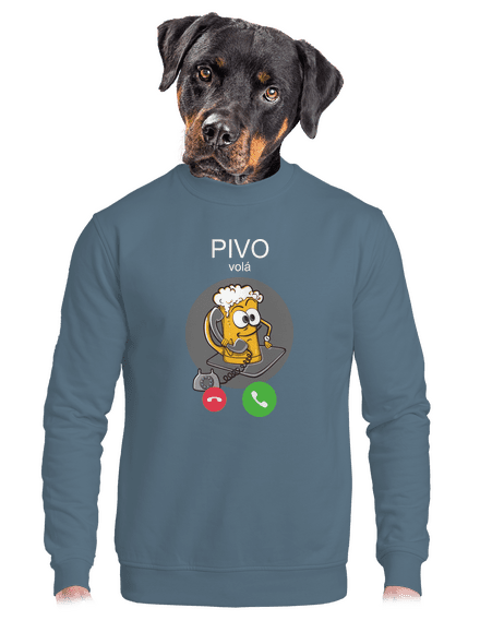 Pívo volá unisex mikina bez kapucne Nordic Blue