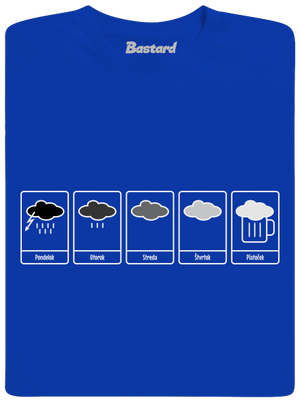 Predpoveď počasia pánske dlhý rukáv Royal Blue