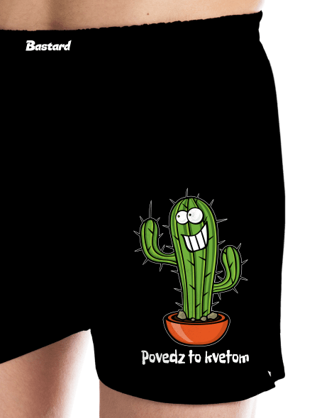 Povedz to kvetom pánske trenky Black