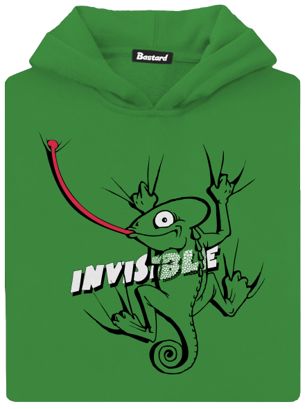Invisible chameleon detská mikina klokanka Kelly Green AWD