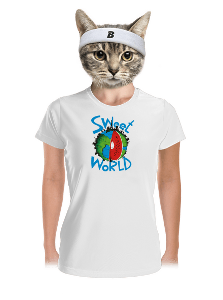Sweet World dámske športové tričko White
