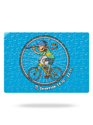 Cyklistický horoskop: Škorpión puzzle White