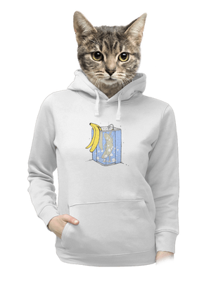 Banán v sprche dámska mikina klokanka White