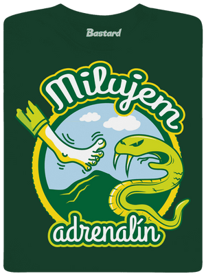 Milujem adrenalín pánske tričko Bottle Green