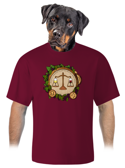 Vínny horoskop: Váha unisex tričko oversized Garnet