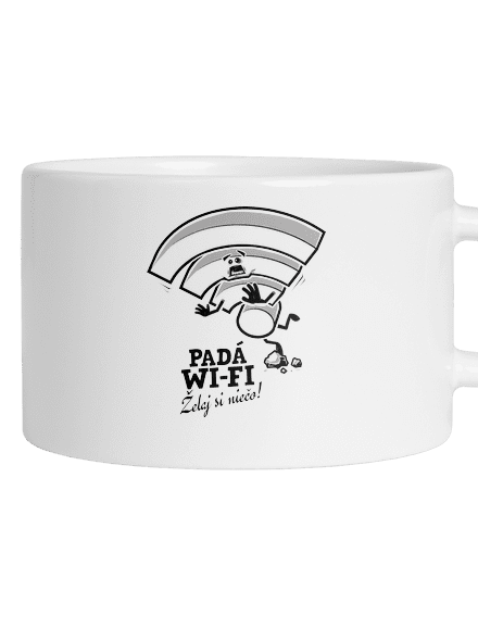 Padá wi-fi hrnček makronka White