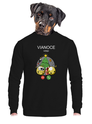 Vianoce volajú unisex mikina bez kapucne Black