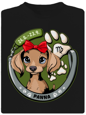 Psí horoskop: Panna detské športové tričko Black