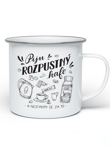  B12: Piju rozpustný kafe plecháčik
