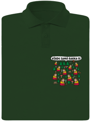 Všade samá babka pánska polokošeľa Bottle Green Mal