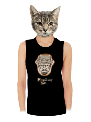 Perníčkový tatko a Perníček dámske tielko voľné Black