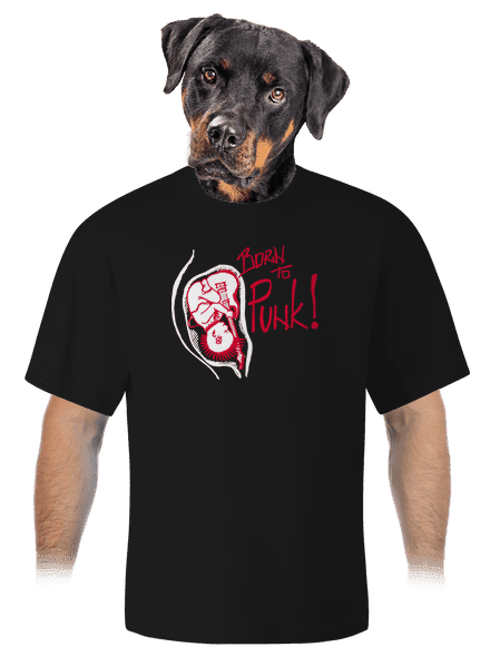 Born to punk unisex tričko oversized Black