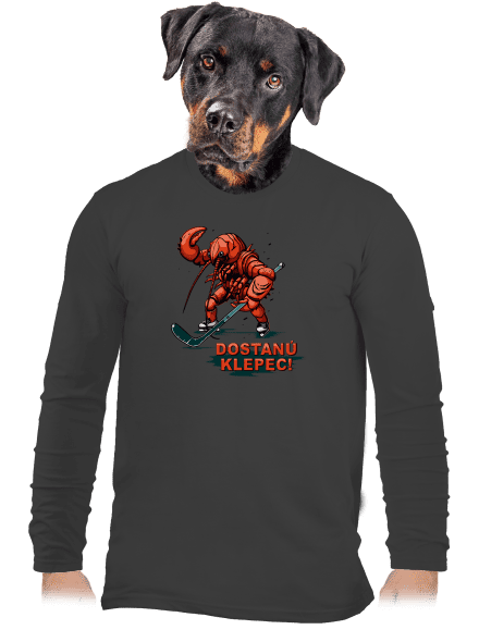 Dostanú klepec pánske dlhý rukáv Dark Grey