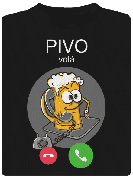 Pívo volá pánske športové tričko Black