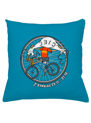 Cyklistický horoskop: Strelec vankúš Blue Turquoise