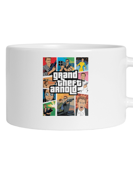 Grand Theft Arnold hrnček makronka White