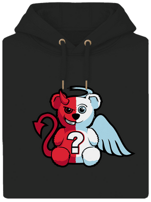 Anjel vs. diabol unisex mikina premium Dark Black