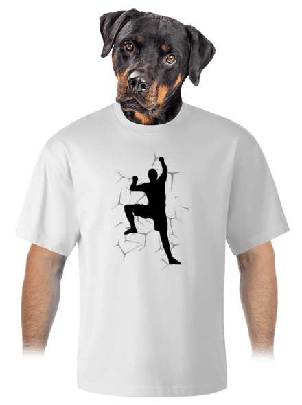Horolezec unisex tričko oversized White