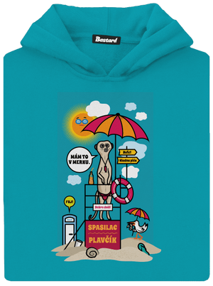 Plavčík detská mikina klokanka Hawaiian Blue