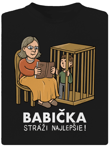 Babička stráži najlepšie detské športové tričko Black