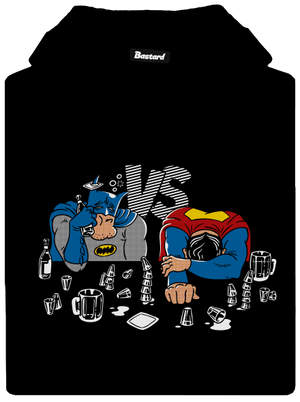 Súboj superhrdinov pánska mikina klokanka Black