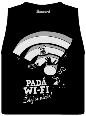 Padá wi-fi dámske tielko voľné Black