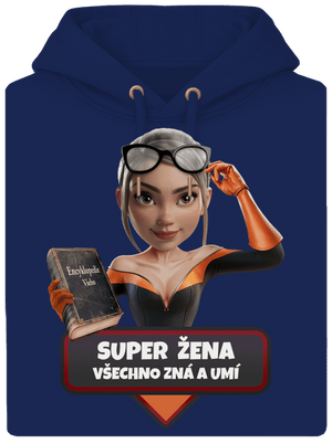 Super mama unisex mikina premium Navy