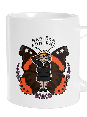 Babička admirál veľký hrnček White