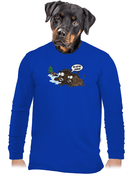 Ja už ho vidím pánske dlhý rukáv Royal Blue