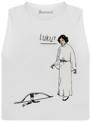 Luke a Leia dámske tielko voľné White