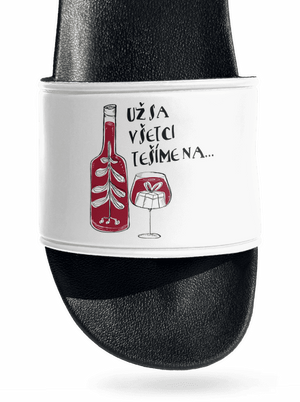 Vianoce vo víne šľapky White