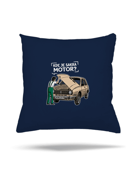 Kde je motor? vankúš Dark Navy