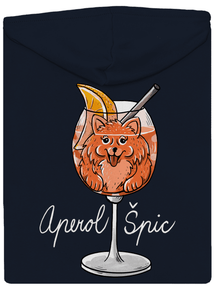 Aperol Špic dámska mikina na zips Navy Mal