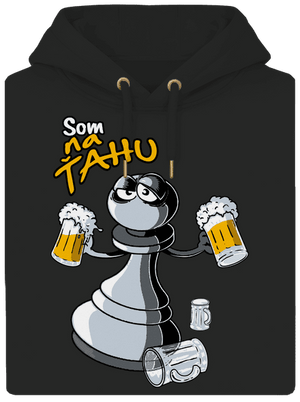 Na ťahu unisex mikina premium Dark Black