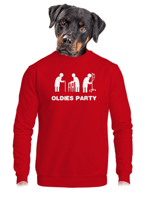 Oldies party unisex mikina bez kapucne Red