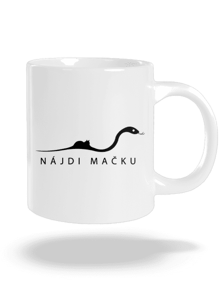 Nájdi mačku veľký hrnček White