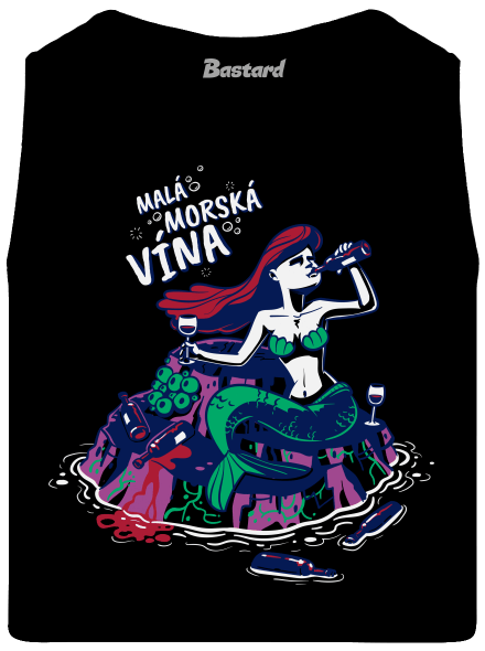 Malá mořská vína pánske tielko Black