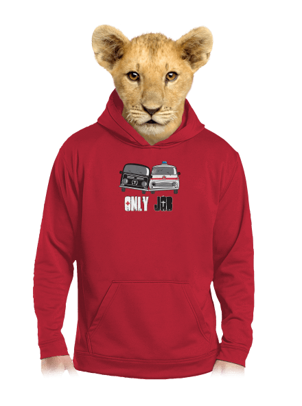 Konkurencia detská mikina klokanka Fire Red