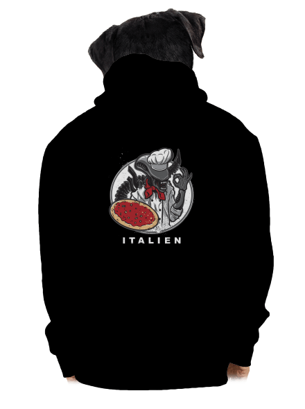 Italien pánska mikina na zips Black